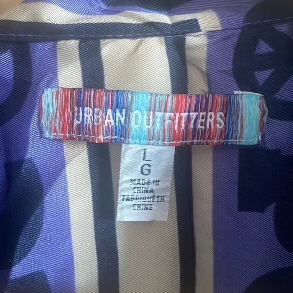 Urban Outfitters Liam Souvenir Blue Button Down Shirt - Picture 4 of 8